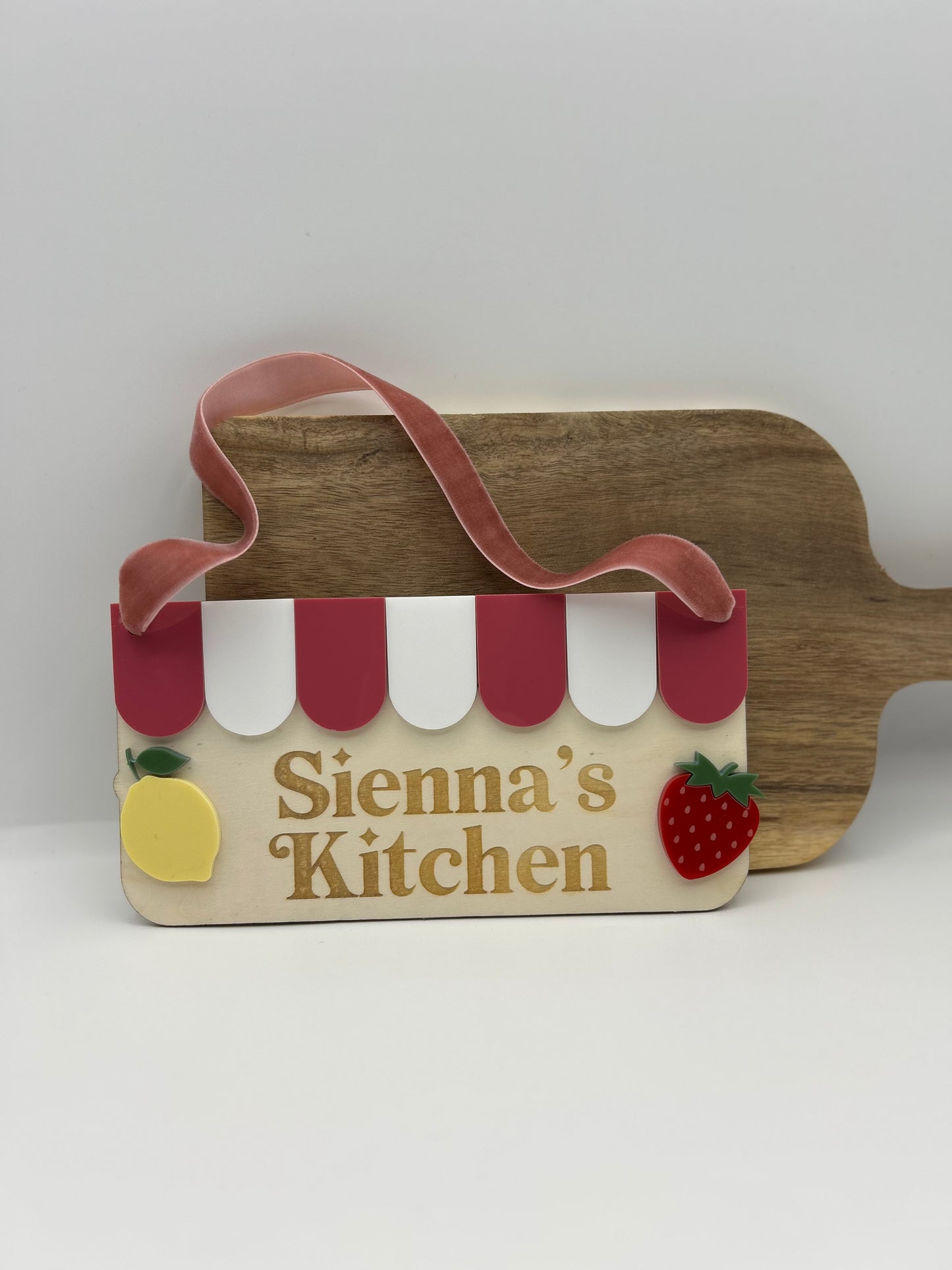 Wooden Kitchen Market Stall Sign