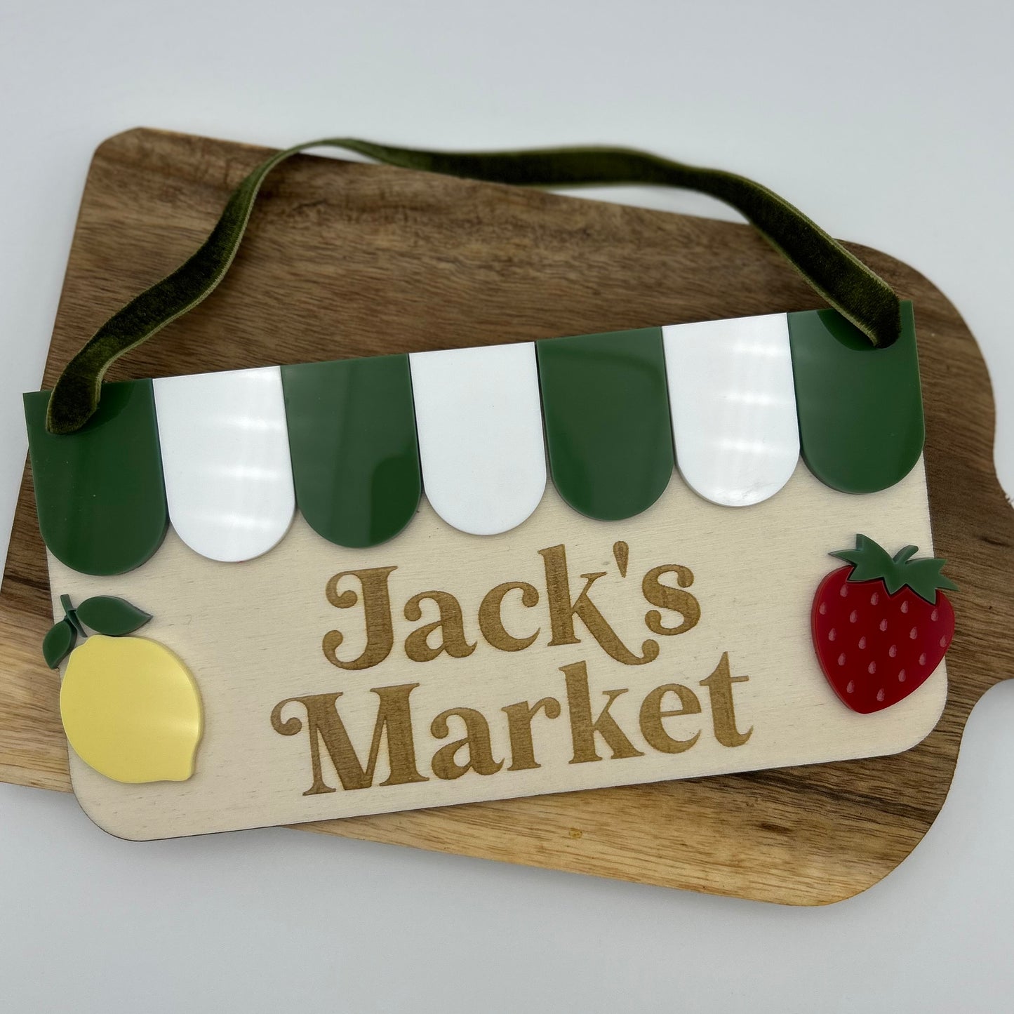 Wooden Kitchen Market Stall Sign