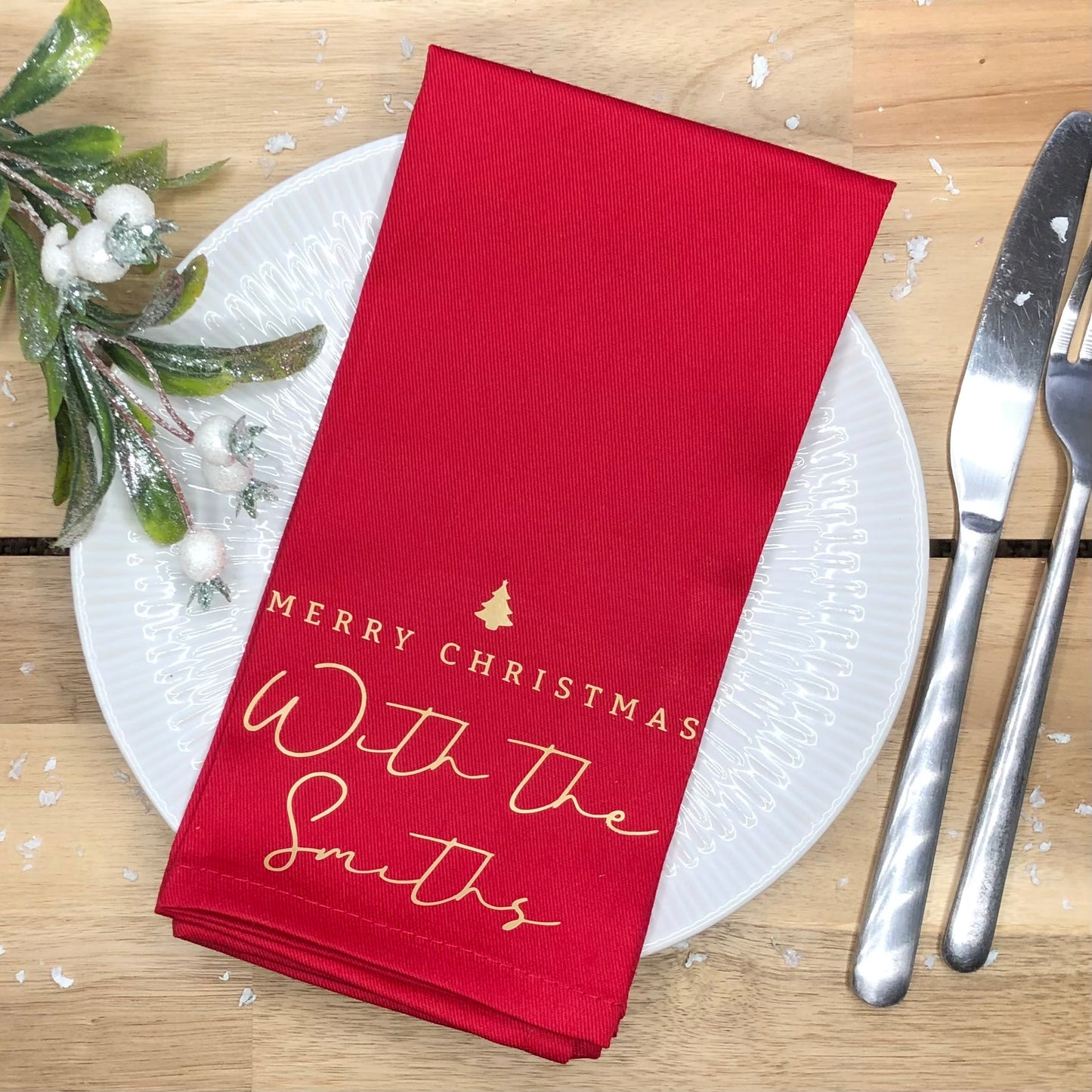 Personalised Christmas Table Napkin