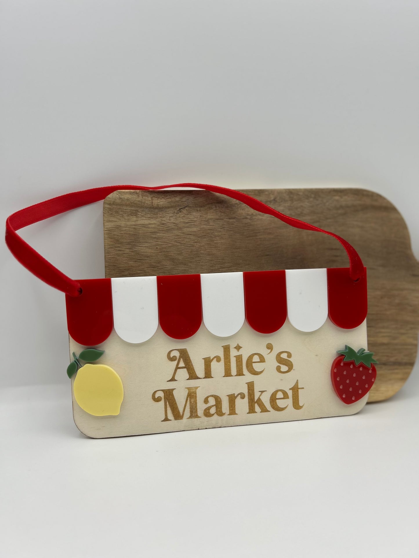 Wooden Kitchen Market Stall Sign