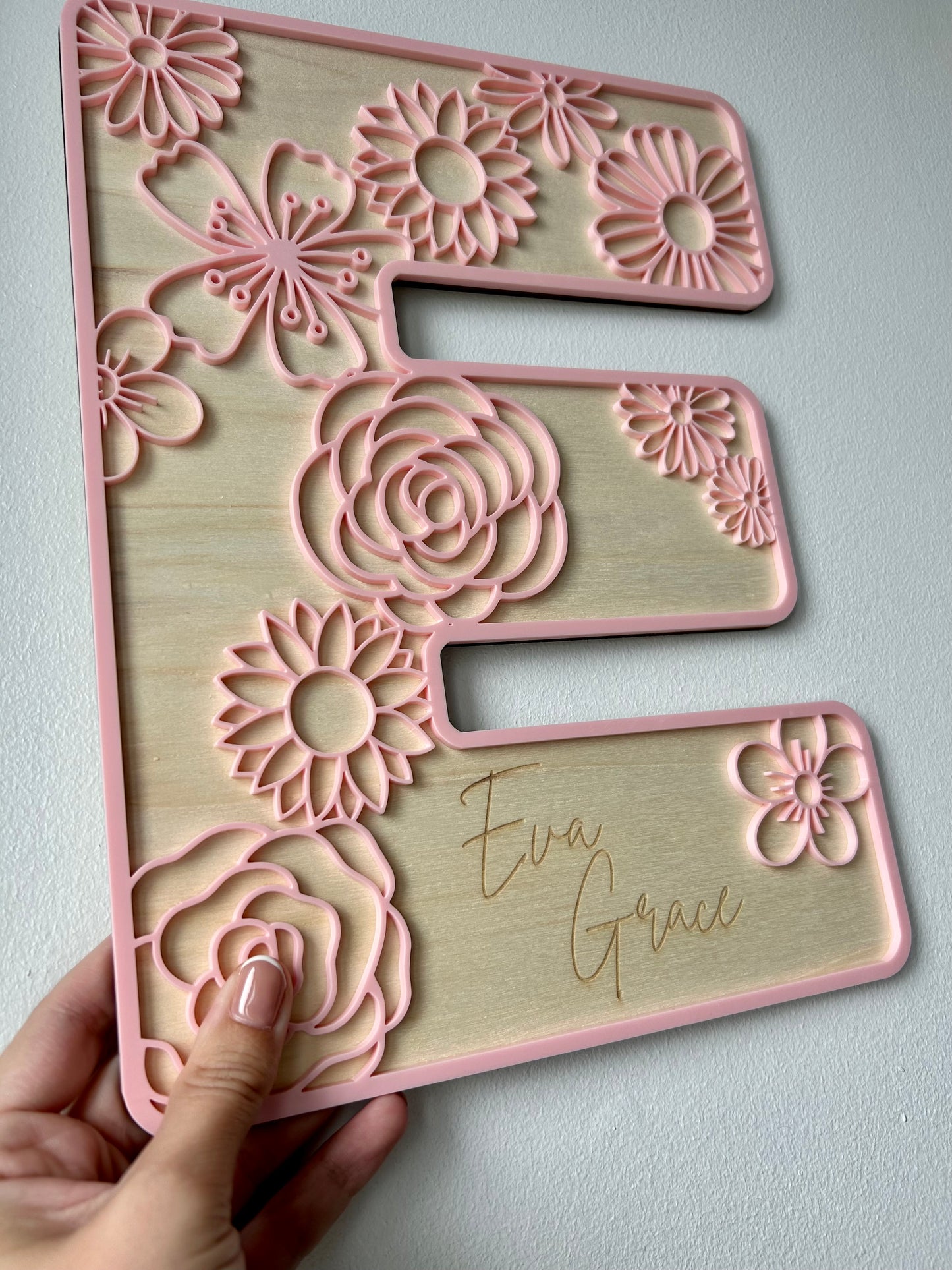 Flower Name Plaque