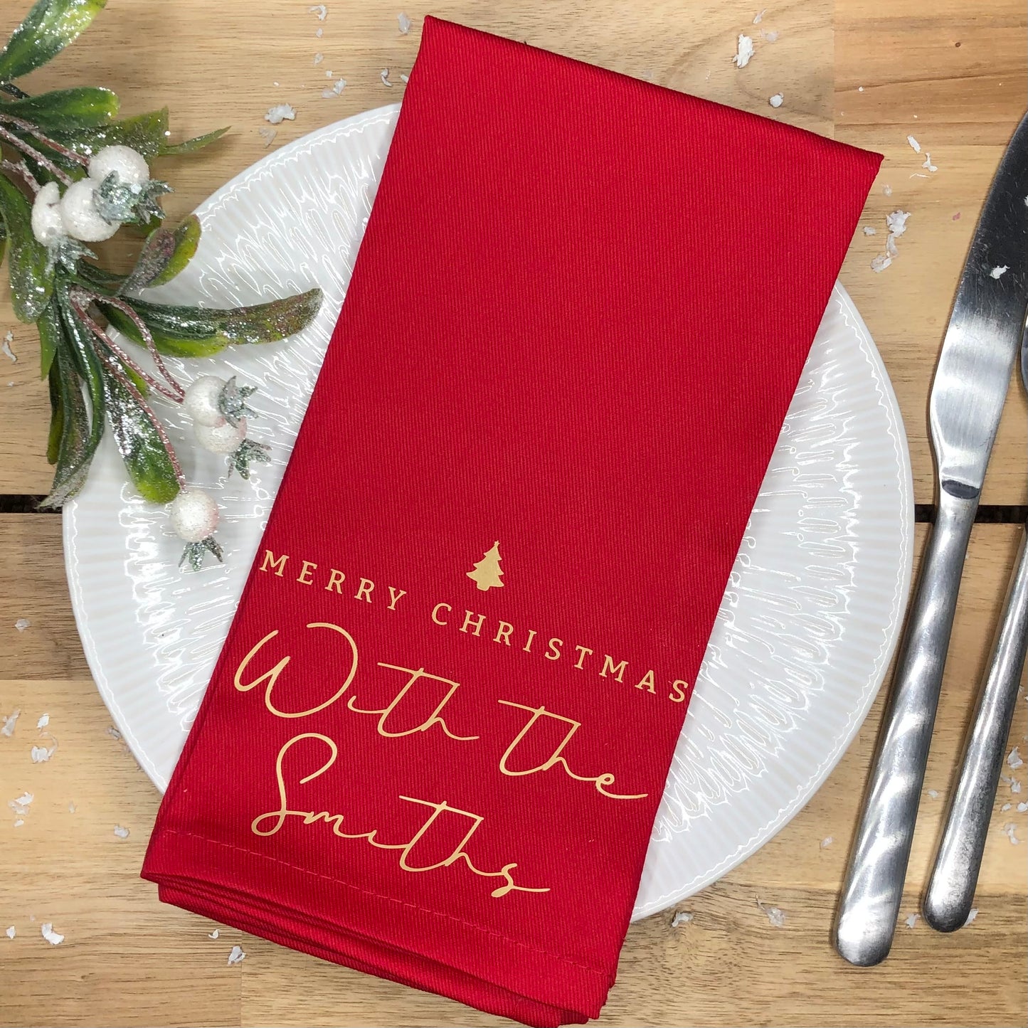 Personalised Christmas Table Napkin