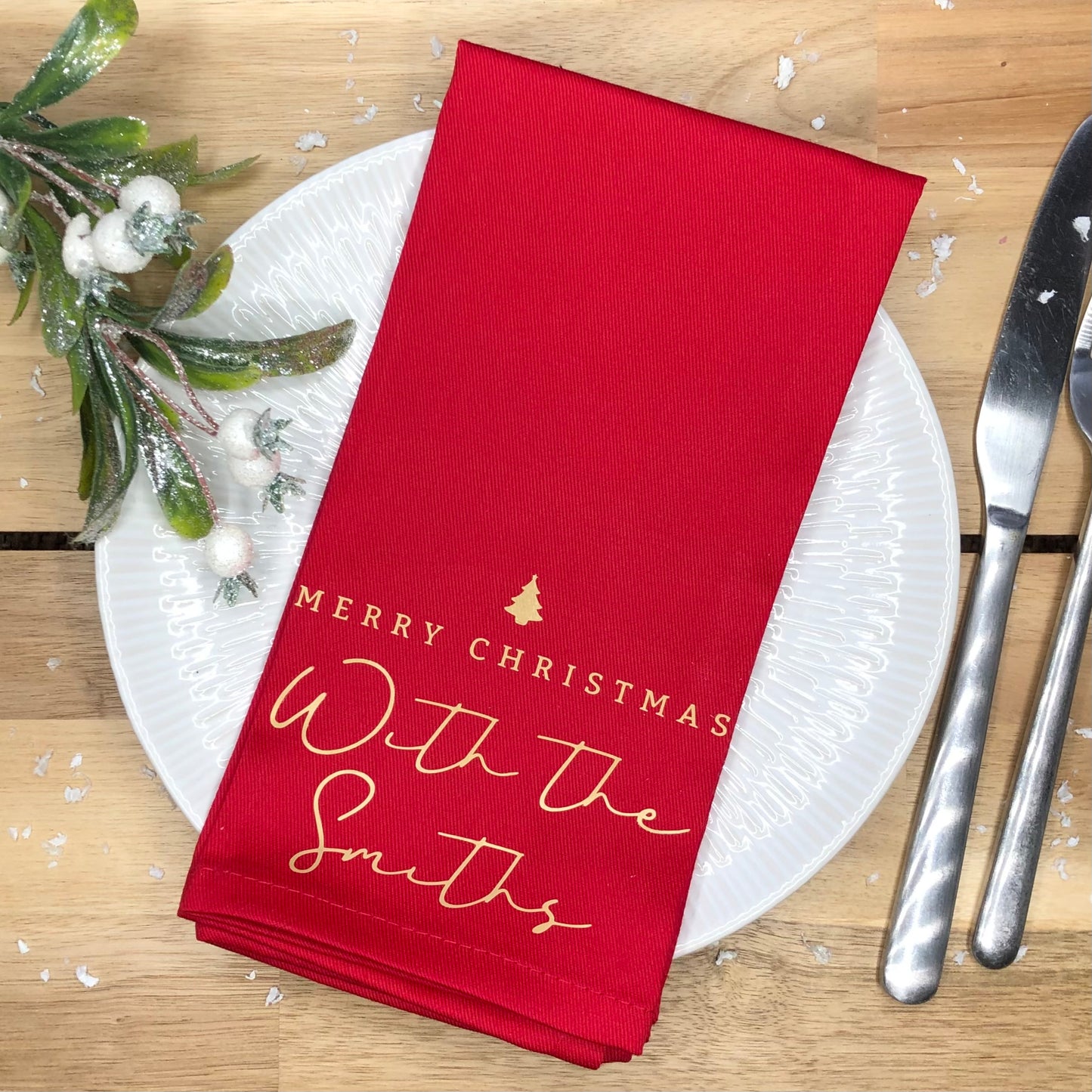 Personalised Christmas Table Napkin