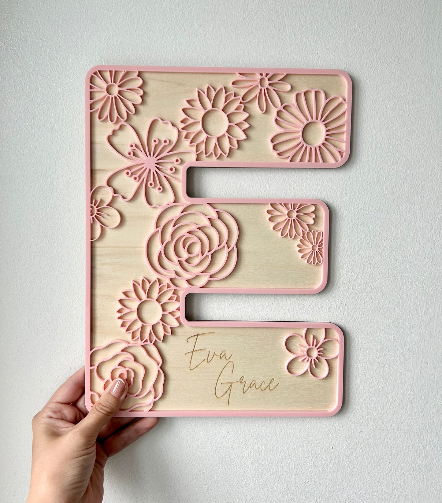 Flower Name Plaque