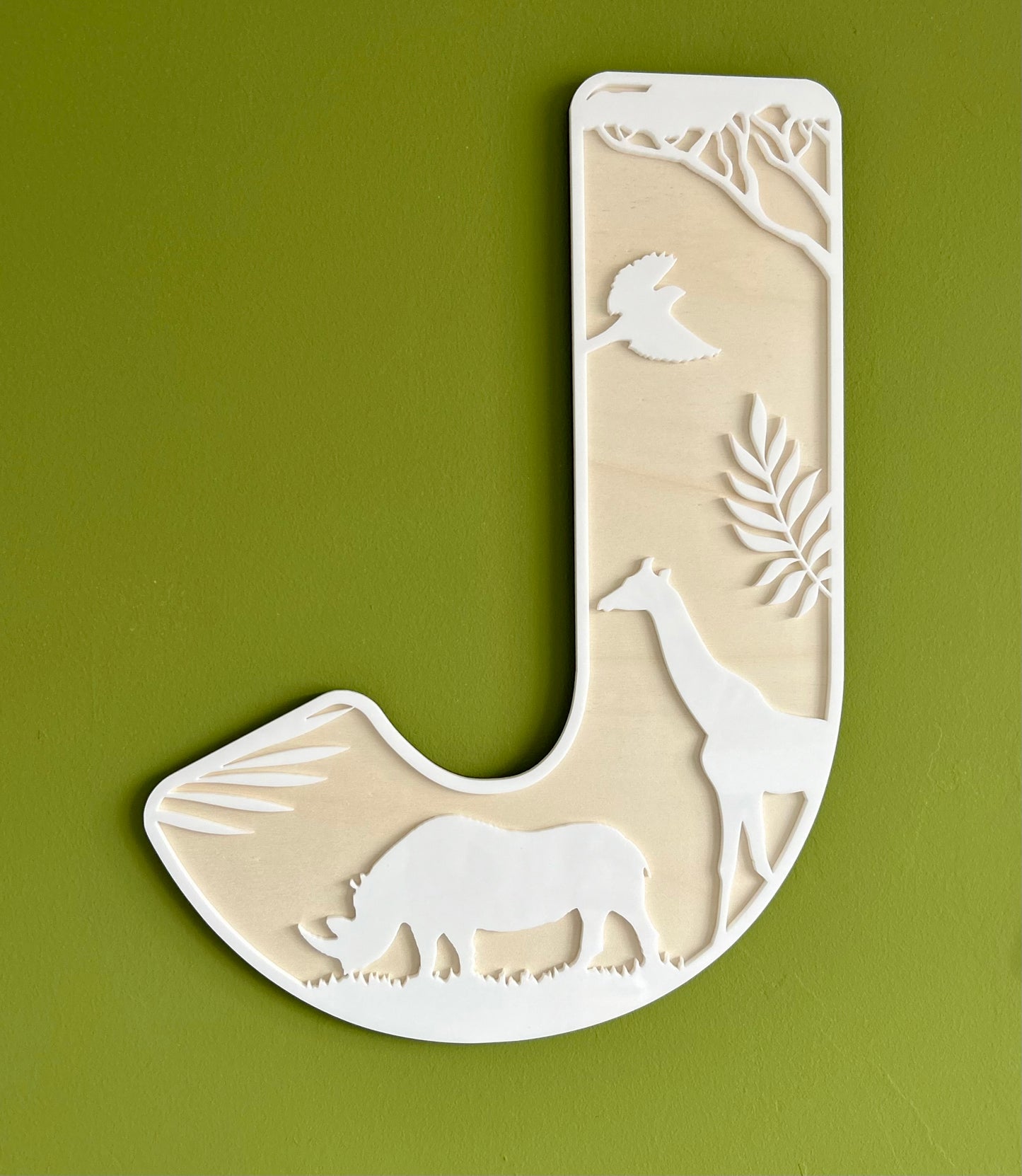 Jungle Initial Name Plaque