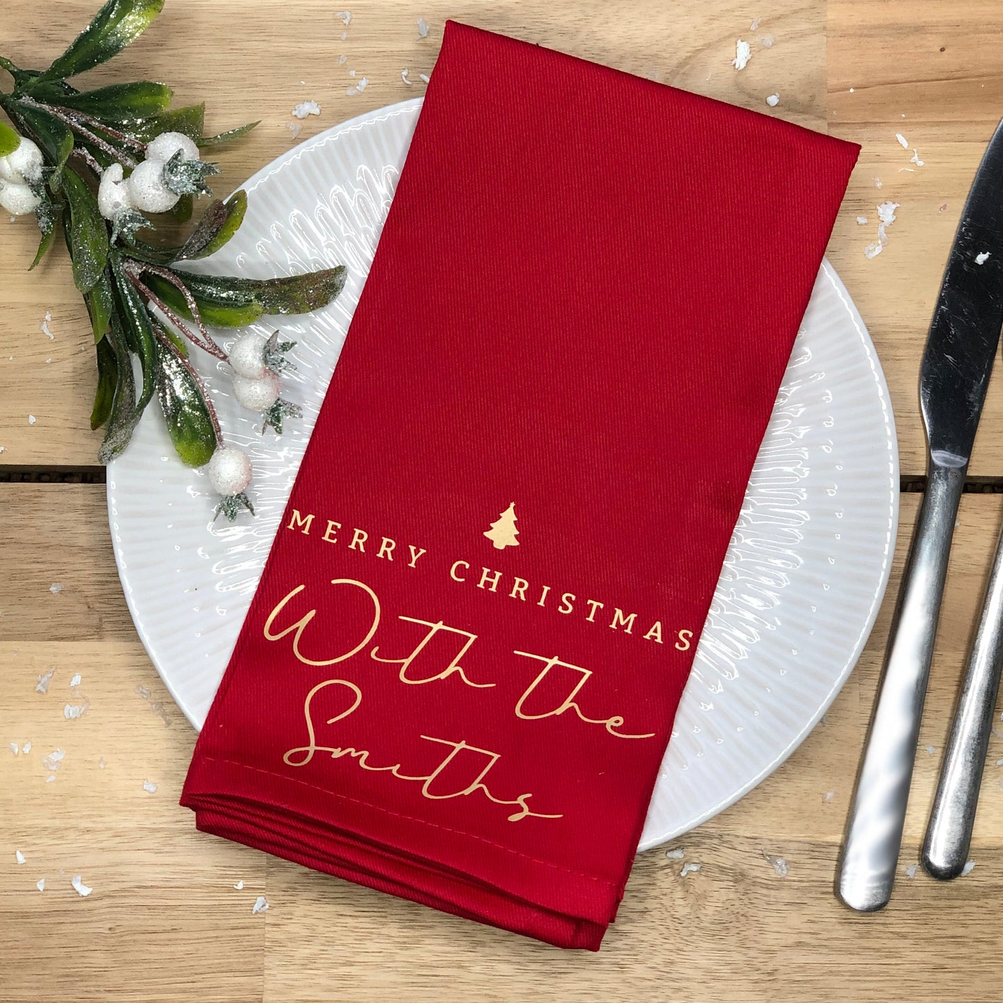 Personalised Christmas Table Napkin