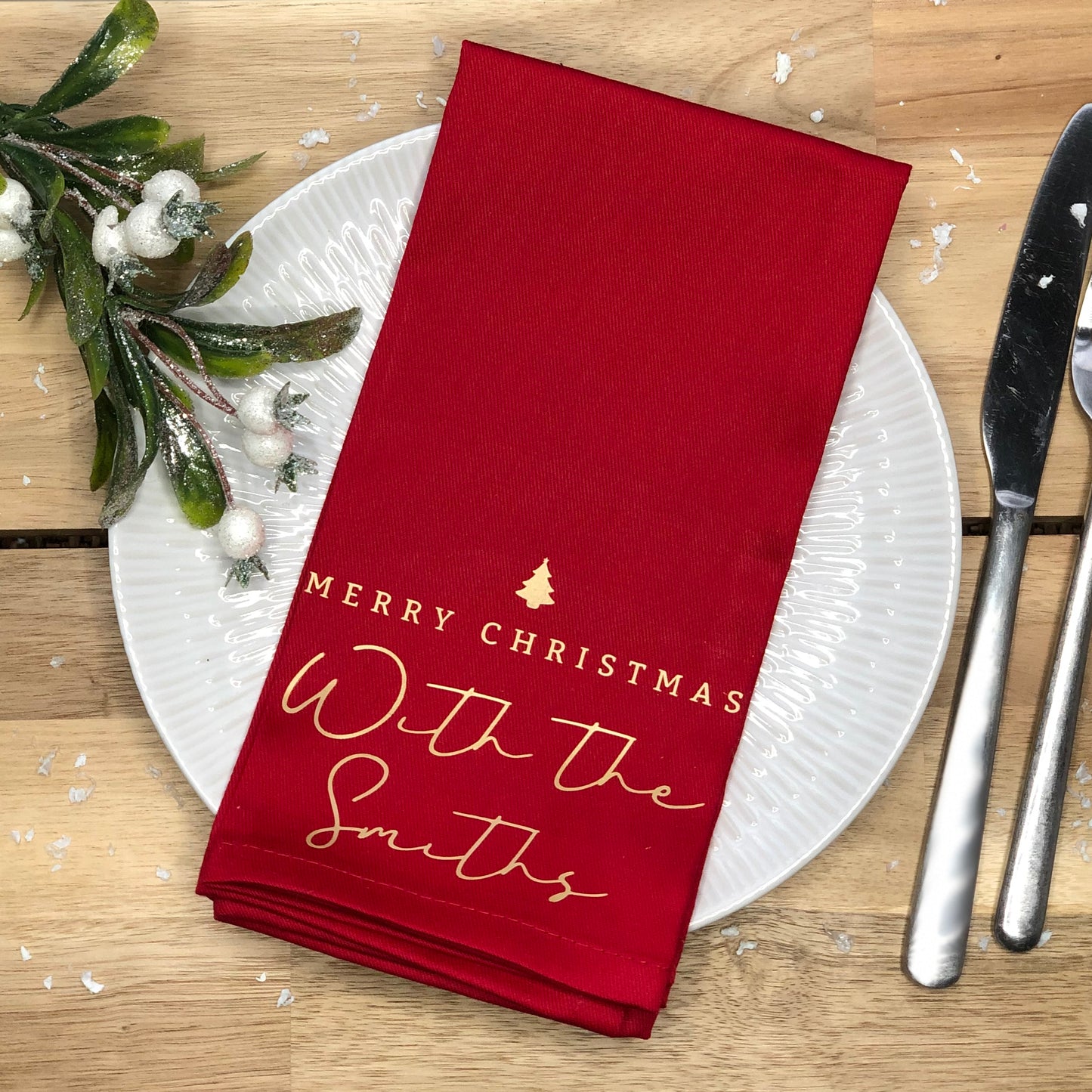 Personalised Christmas Table Napkin