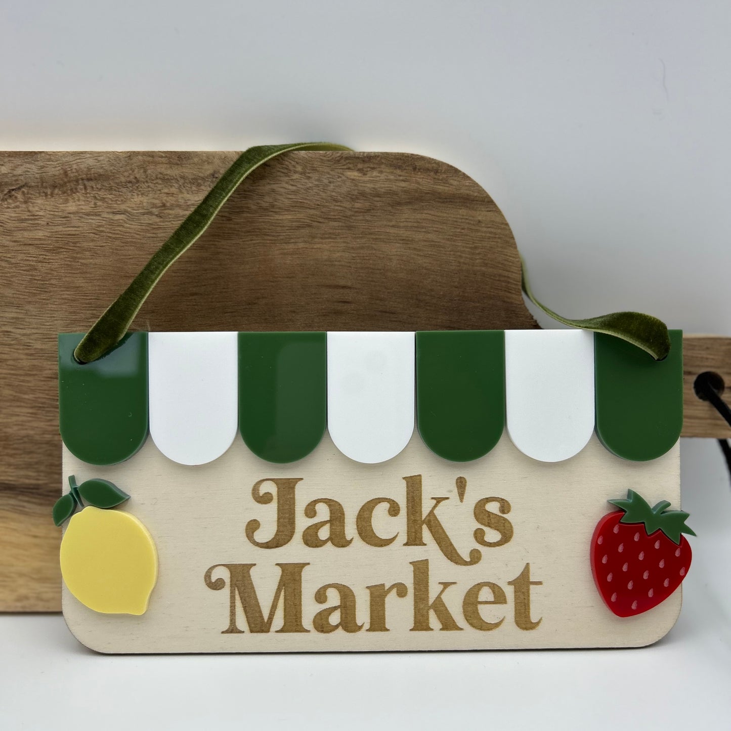 Wooden Kitchen Market Stall Sign