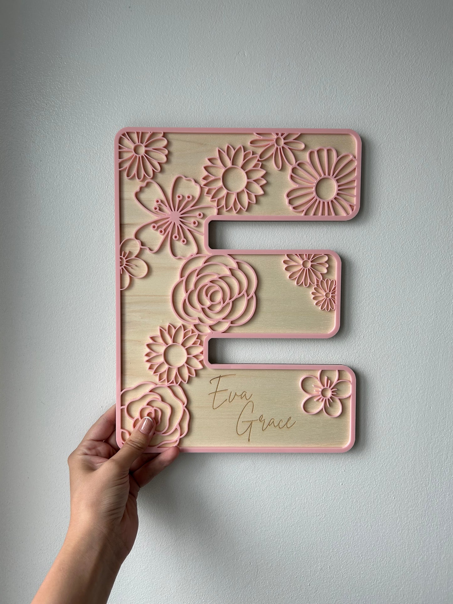 Flower Name Plaque