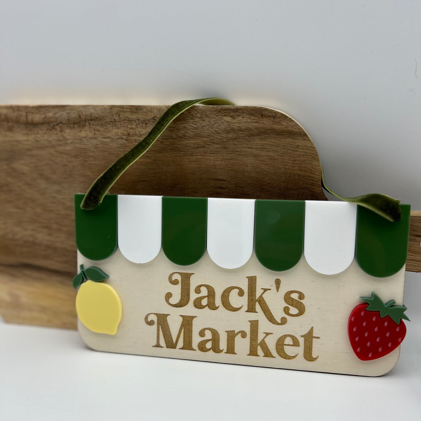 Wooden Kitchen Market Stall Sign