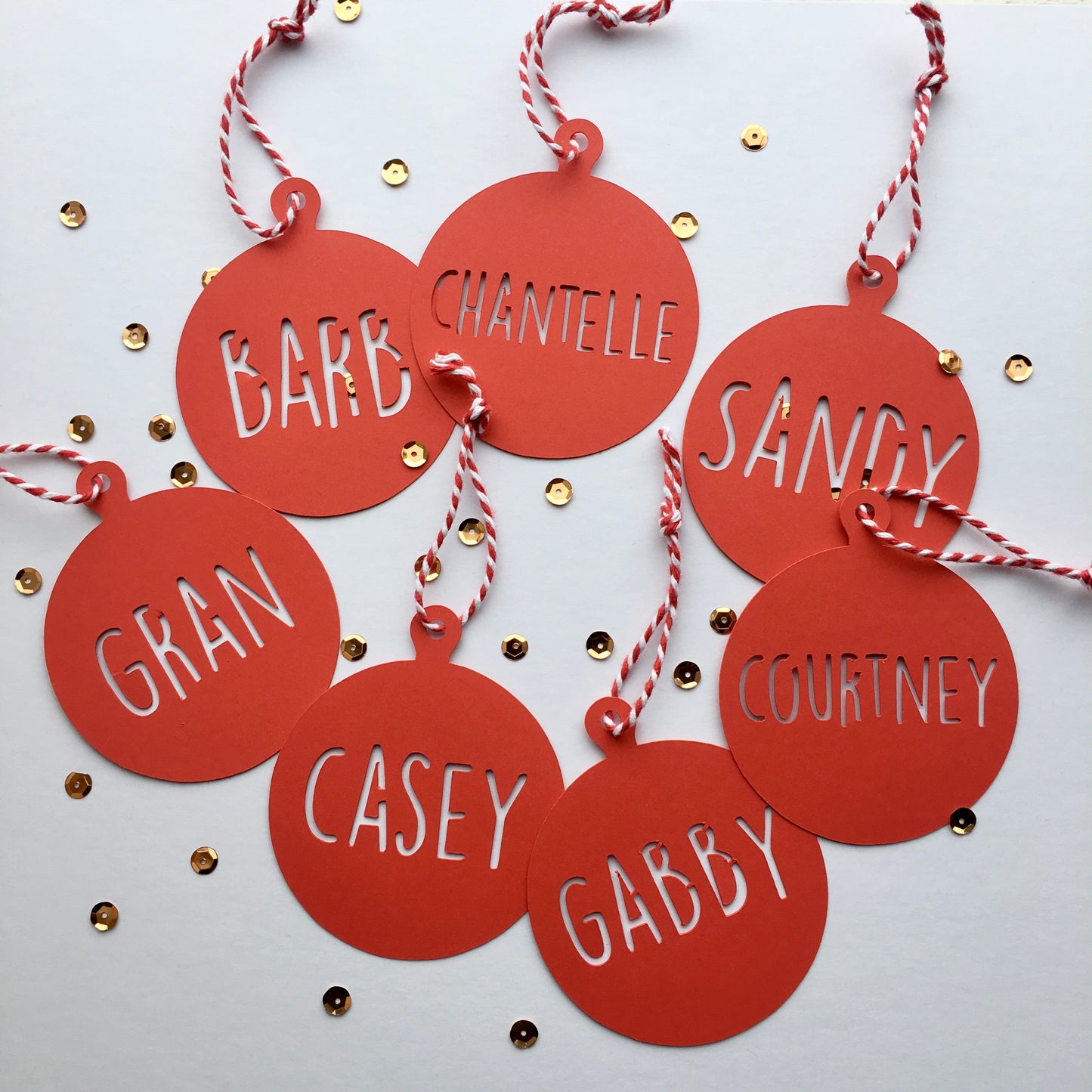 6x Christmas Gift Tags