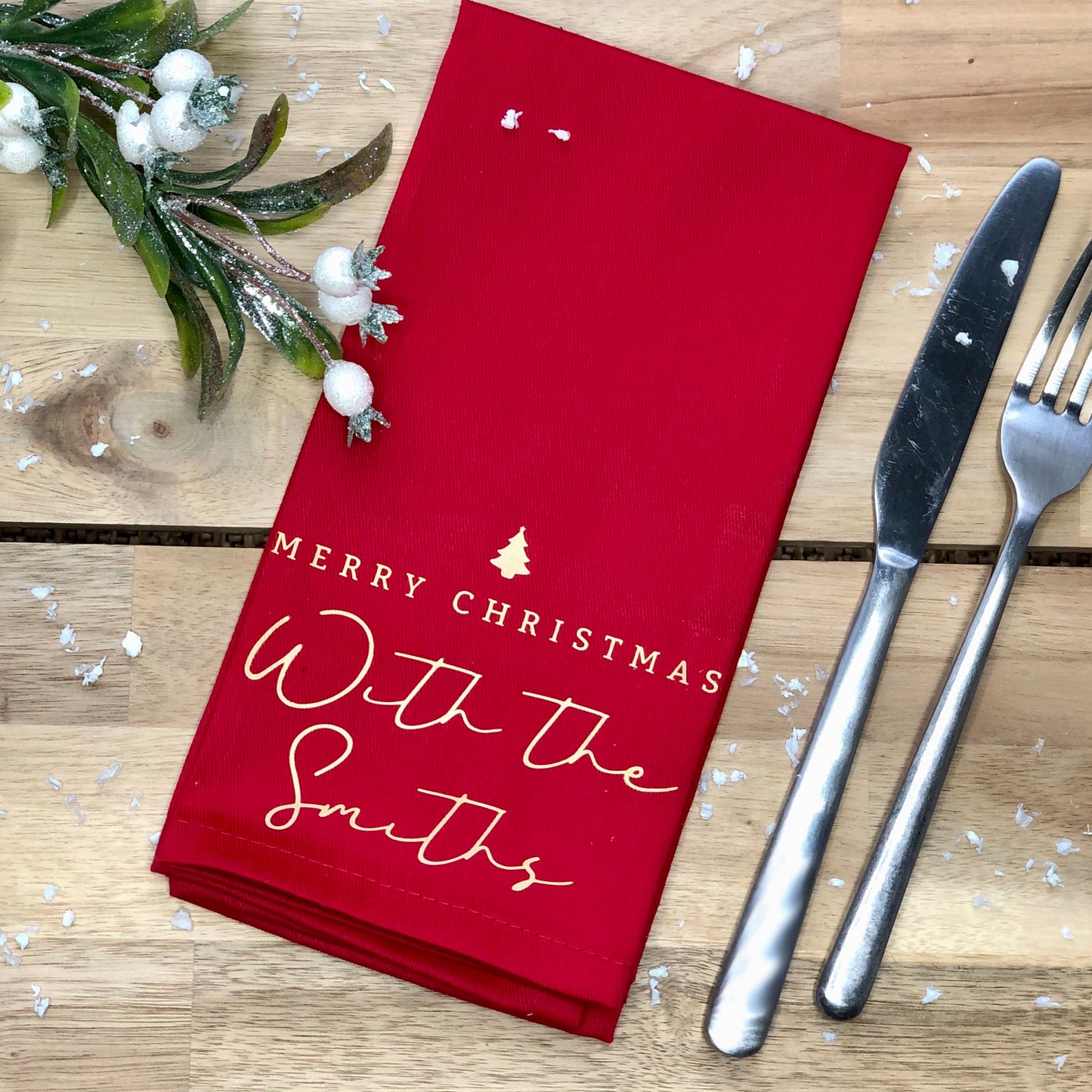 Personalised Christmas Table Napkin